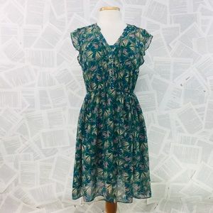 ModCloth Spring Butterfly Sheer Overlay Dress M